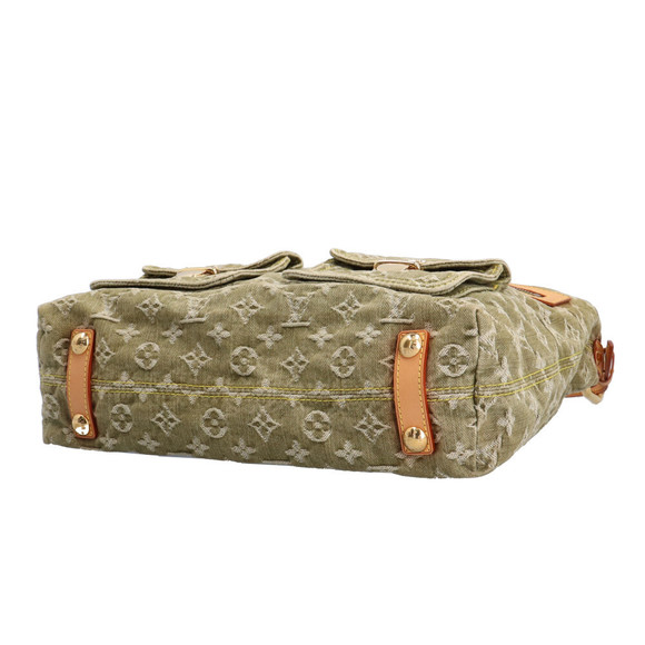 Louis Vuitton GM Baggy Bag Green Monogram Denim Shoulder Denim
